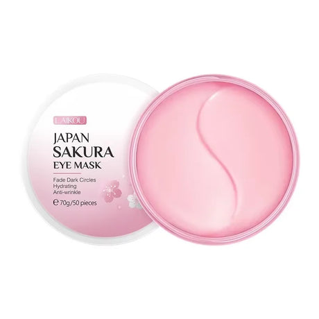 LAIKOU Snail or Sakura Under Eye Mask Anti Aging Hydrating Reduce Dark Circles Puffiness 50 Pieces for Daily Eye Care