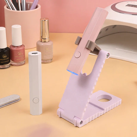 1pcs UV/LED Nail Lamp Set Handheld Light with Stand Rechargeable USB Gel Polish Nail Dryer For Quick Curing Manicure Tool