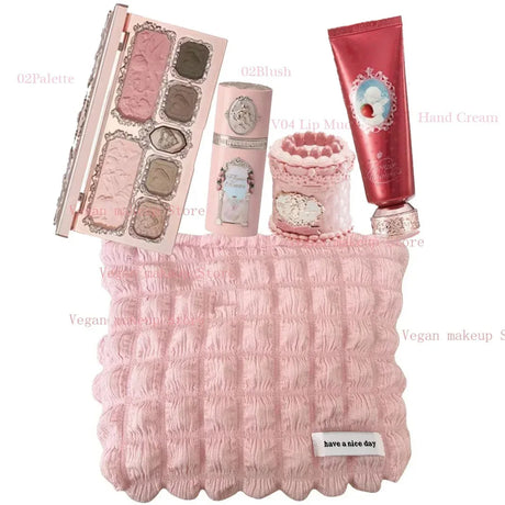 Flower Knows Strawberry Cupid Collection Makeup Kit Full Professional Face Palette Blush Eyeshadow Lip Cream Solid Perfume Sets
