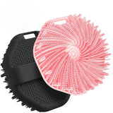 Bath Soft Silicone Back Brush Bath Shower Sponge Scrubbing Brush with Handle Exfoliating Scrub Skin Massager Exfoliating Brushes