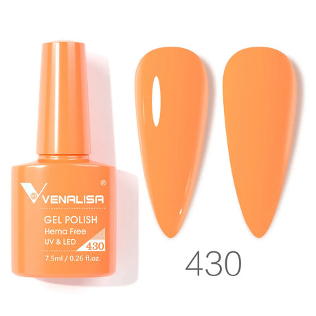 VIP5 Venalisa Nail Gel Polish Jelly Color HEMA/TPO FREE Nude Pink Semi Permanent Soak Off UVLED Gel Polish Sparkle Gel Varnish