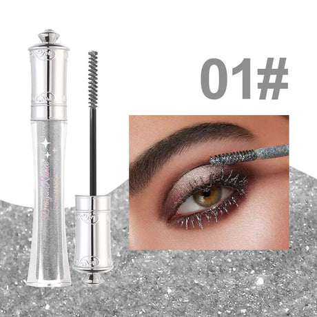 MLSMILE Shiny Pearlescent Colorful Mascara Waterproof Sweat Proof Quick Dry Lasting Matte Blue Mascara Glitter Gold Eyelashes
