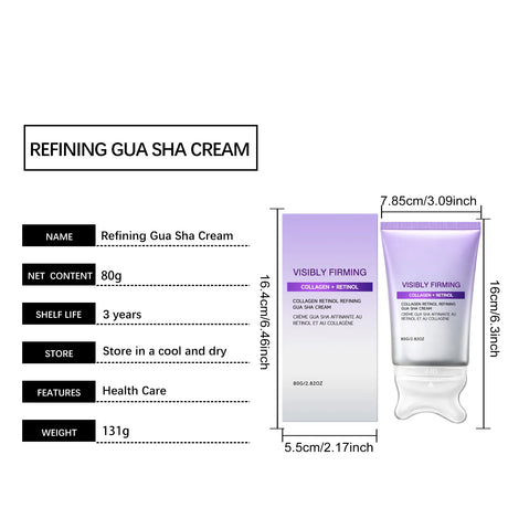 Instant Lifting Face Cream Sculpting Contour Gua Sha Cream Retinol Collagen Lift Sagging Skin Face Cheek Neck Scraping Therapy