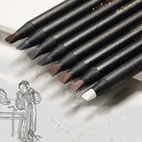 Hard Core Pull Line Fog Eyebrow Pencil Permanent Makeup White Eyeliner Waterproof Natural Long-lasting For Makeup Artists