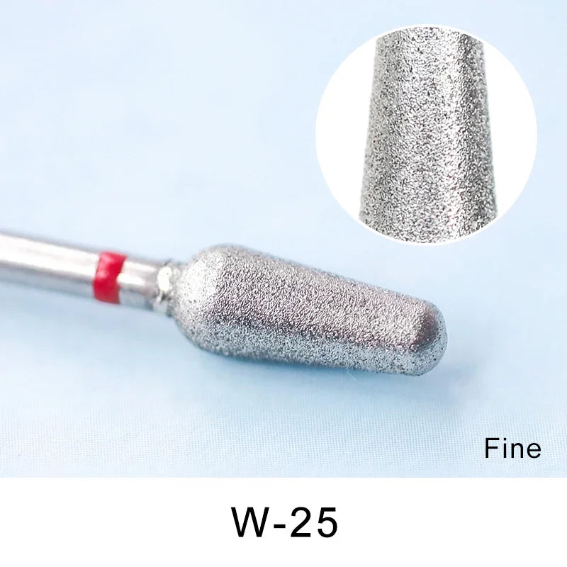 Diamond Ceramic Nail Drill Bits Milling Cutter For Manicure Left Right Rotary Cuticle Files Buffer DIY Nails Accessories Tools
