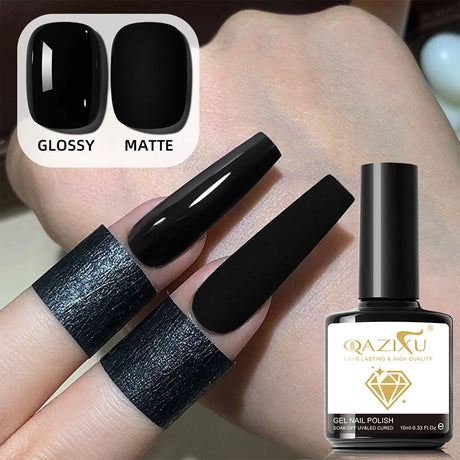 10ml Black Nail Gel Polish Soak Off UV LED Varnish Manicure Tools Design For Home Salon Nail Art DIY Winter For Cool Girls