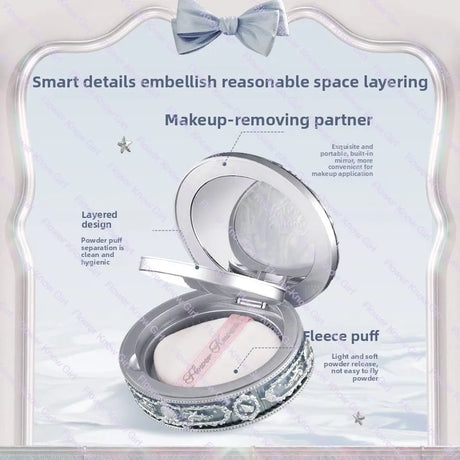 Flower Knows Shell Pearl Collection Baked Powder Mixed Color Honey Powder Clear Matte Makeup Setting Powder Natural Bronze Glow