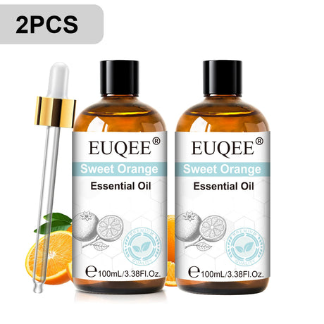 EUQEE 3.38FI.Oz. Aromatherapy Essential Oil For Reed Diffuser Humidifier-100ml Vanilla Lavender Cinnamon Lemon Essential Oils