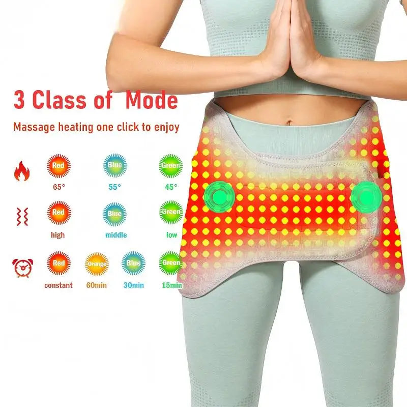 Red Light Heating Waist-Hip Protector Abdominal Vibration Massage Relieves Menstrual Pain Promotes Waist-Hip Relaxation