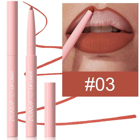 6Pcs Velvet Matte Lip Liner Pencil Set High Pigment Smooth Silky Texture Easy to Color & Define Lip Contours Daily Lip Makeup