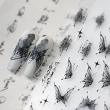 3D Embossed Butterfly Nail Art Stickers Decals Self-Adhesive Nail stickers 5D Black Butterfly Nail Supplies