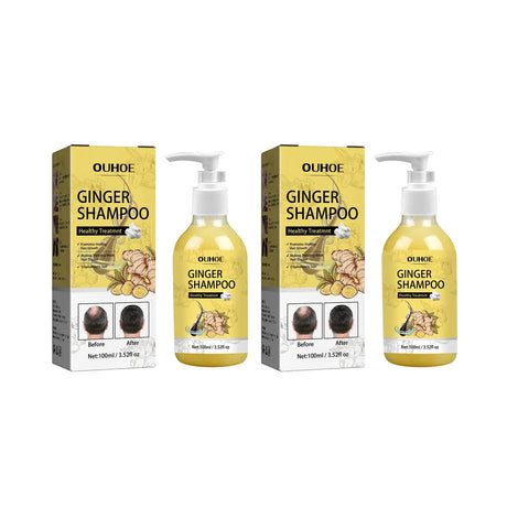 Ginger Hair Growth Shampoo Hair Thickener Fluffy Smoothing Scalp Repair Dry Anti Itching Dandruff Frizz Anti Hair Loss Shampoo