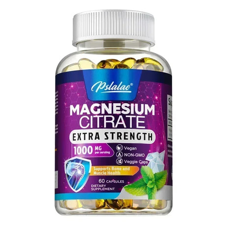 Magnesium Citrate Supplement - Supports Heart, Muscle, Nerve, Bone Health, Promote Energy Metabolism, Gut Digestion