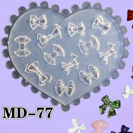 1Pcs 3D Silicone Nail Art Mold Reusable INS Fashion Versatile Camellia Bow Kawaii Butterfly DIY Party Nail Decoration Art