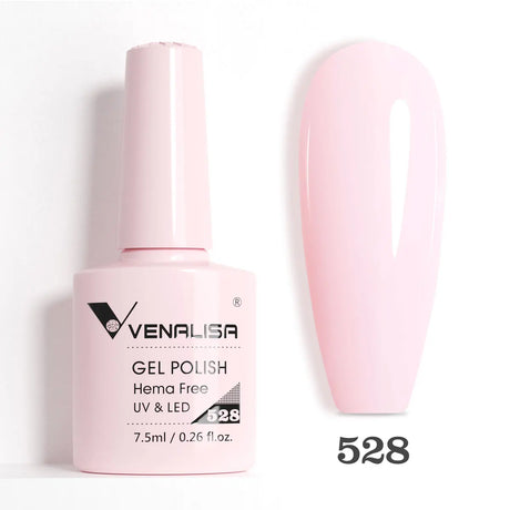 VIP5 Venalisa Nail Gel Polish Jelly Color HEMA/TPO FREE Nude Pink Semi Permanent Soak Off UVLED Gel Polish Sparkle Gel Varnish