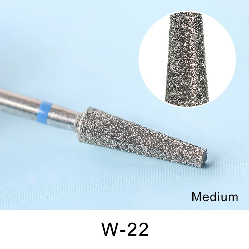 Diamond Ceramic Nail Drill Bits Milling Cutter For Manicure Left Right Rotary Cuticle Files Buffer DIY Nails Accessories Tools