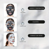 1 Box Contains 4 Pieces, Bamboo Charcoal Bubble Cleansing Mask - Hypoallergenic, Plant-Based Fiber, Deep Moisturizing and Purifying Mask, Suitable for All Light Beige Skin Types, Unisex, Multi-Functional Skincare Product