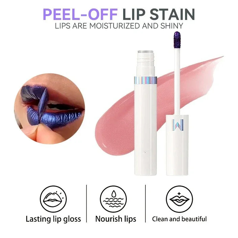 Long Lasting Waterproof Peel Off Lip Stain Pink Red Glosses Lip Stain Tint Peel Off Tattoo Korean Lipsticks Cosmetics Makeup