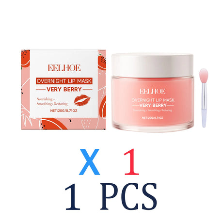 Berry Lip Sleeping Mask Overnight Lip Treatment for Dry Chapped Lips Hydrating Lip Mask with Hyaluronic Acid & Ceramide Deep