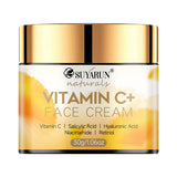 SUYARUN Hyaluronic Acid & Honey Vitamin C Face Cream - Brightening Anti-Aging Moisturizer, Hydrating Day/Night Cream for Skin.