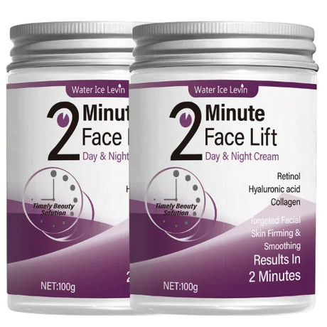 2 Minute Face Lift Day & Night Cream with Retinol, Hyaluronic Acid & Collagen, Moisturizes, Nourishes & Firms Skin in 2 Minutes