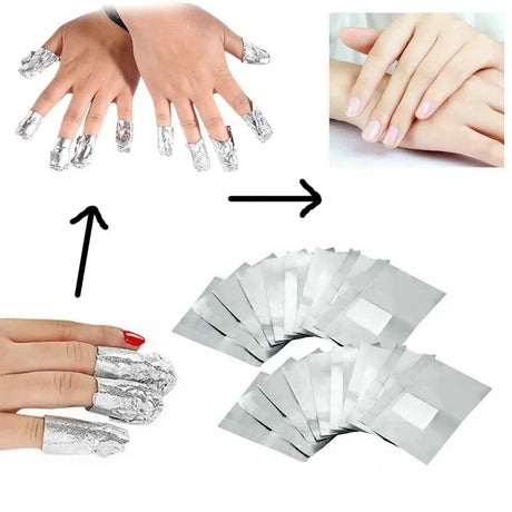 600-Pack Foil Nail Wraps 100/200/ Gel Polish Remover Soak Off