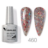 VIP5 Venalisa Nail Gel Polish Jelly Color HEMA/TPO FREE Nude Pink Semi Permanent Soak Off UVLED Gel Polish Sparkle Gel Varnish