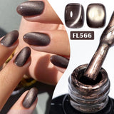 Four Lily 7ml Golden Magnetic Nail Gel Polish Glitter Champagne Gold Nail Art Decorations UV/LED Vernis Gel for Nails Manicure
