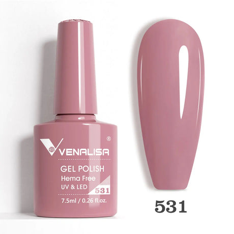 VIP5 Venalisa Nail Gel Polish Jelly Color HEMA/TPO FREE Nude Pink Semi Permanent Soak Off UVLED Gel Polish Sparkle Gel Varnish
