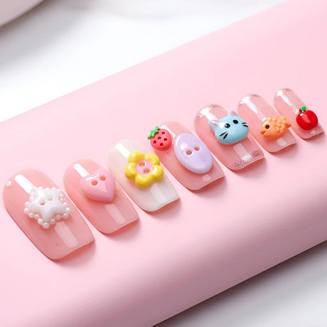 3D Silicone Gel Nail Art Molds Lovely Animals Stars Shapes DIY Resin Button Charms Nail Art Decoration Manicure Tool Supplies
