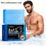 Men'S Three In One Bath Perfume Soap Witch Hazel Aloe Moisturizing Oil Control Vegetable Essential Oil Soap Facial Cleanser Hand