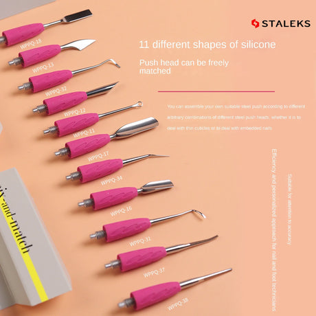 STALEKS Nail And Foot Exfoliating Manicure Art Tool Detachable And Freely Matched With Nail Polish Pushers/Nail Files