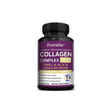 Multi Collagen Complex Capsules, 5-Type Collagen Peptides, Support Skin Hair Nail Joint Bone Nutrition Immune & Digestive Health