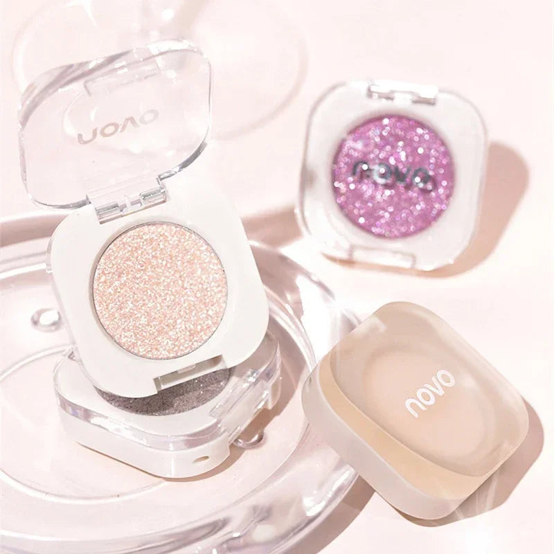 Monochrome Glitter Eyeshadow Pearlescent Highlighter Powder Makeup Diamond Eye Shadow Palette Bright Shiny Eye Makeup Cosmetics