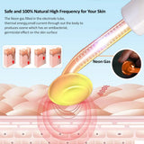 4-in-1 Portable Handheld Electric Neon Wand for Face Skin Beauty High Frequency Facial Therapy Tool for Acne Treatment