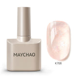 MAYCHAO Cherry Red Gel Nail Polish 12ml Glossy Semi Permanent Soak Off UV LED Frosted Gel Nails Base Painting Varnish