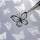 Butterfly Bowknot Snake Silicone Carving Mold Mould Nail Art Accessory Star Moon Rose Christmas Snowflake Manicure Tool Template
