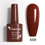 VIP5 Venalisa Nail Gel Polish Jelly Color HEMA/TPO FREE Nude Pink Semi Permanent Soak Off UVLED Gel Polish Sparkle Gel Varnish