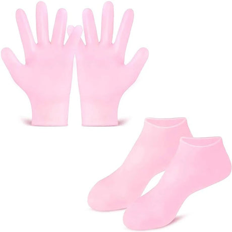 Silicone Socks and Gloves - Moisturizing Gel Spa Exfoliation Prevent Dry Cracked Dead Skin Remover Protector Foot/Hand Care Tool
