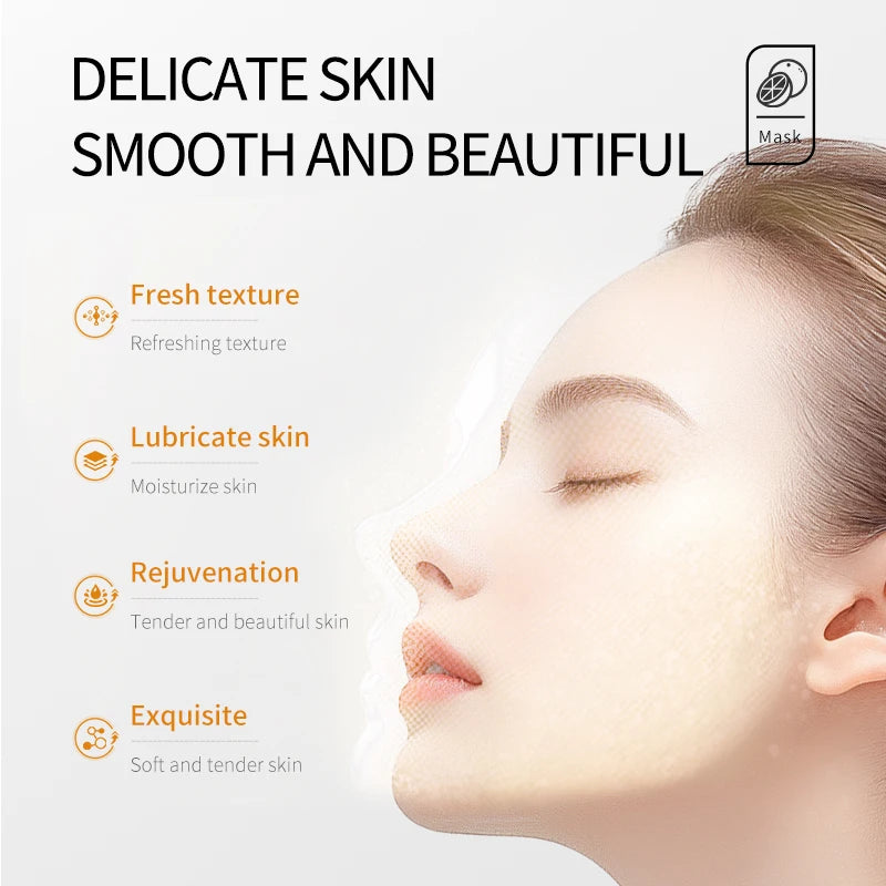 Vitamin C Facial Mask Remove Blackheads Shrink Pores Brightening Skin Soothing Moisturizing Korean Beauty Skincare Products