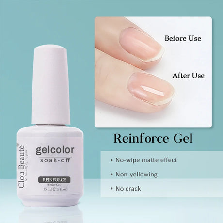 Clou Beaute Gel Nail Polish Neon Brown Royal Blue Red Green Pastal Nude Nail Art Varnishes Gel Lacquer Top Coat UV Gel Nail