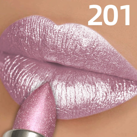 Metallic Glitter Lipstick 3 Color Waterproof Lip Balm Red Long Last Lip Tint Matte Lip Makeup Gifts  Shiny Lip Gloss Cosmetic