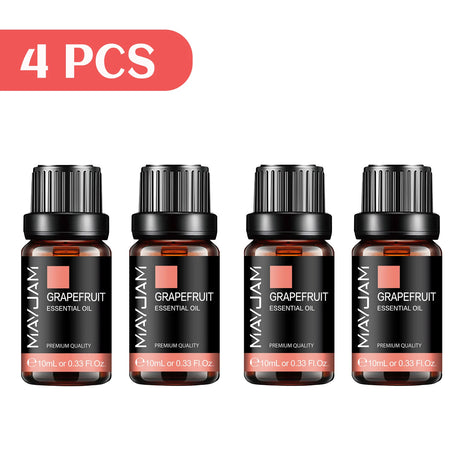 MAYJAM 4 Bottles Essential Oils Jasmine Lavender Eucalyptus Vanilla Sandalwood Frankincense Sweet Orange Patchouli Juniper Oil