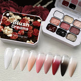 UR SUGAR 9 Colors Gradient Painting Gel Nail Art Gradient Color DIY Design Gel 4 In 1 Used For Gradient Nail Stamping Pattern