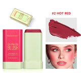 ibcccndc Rotating Blush Cream Tinted Moisture Stick Naturally Long-lasting Moisturizing Waterproof And Non-Removing Orange Blush