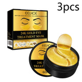 24k Gold Under Eye Patches Pure Gold Anti-Aging Under Eye Mask Removal Eyebags Moisturizing Firming Eye Patches Anti Dark 60pcs