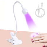 Nail Lights Dryer Ultraviolet  UV Lamp Mini Flexible Clip-On Desk USB Gel Curing Manicure Pedicure Tools