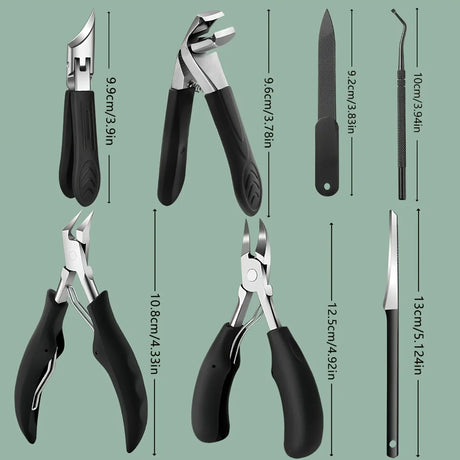 1/7pcs Professional Heavy Duty Nail Care Tools for Ingrown And Toenails Classic Handle Ergonomic Stainless Steel Nail Clippers