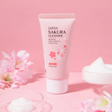 LAIKOU Japan Sakura Cleanser Gentle Deep Cleaning Oil Control Moisturizing Shrink Pores Face Skin Care Skin Cleanser 50g