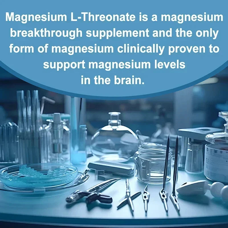 Magnesium L Threonate - Focus and Memory Enhancer, Supports Nerve Function, Muscle Strength, Bone and Joint HealthSupplements
